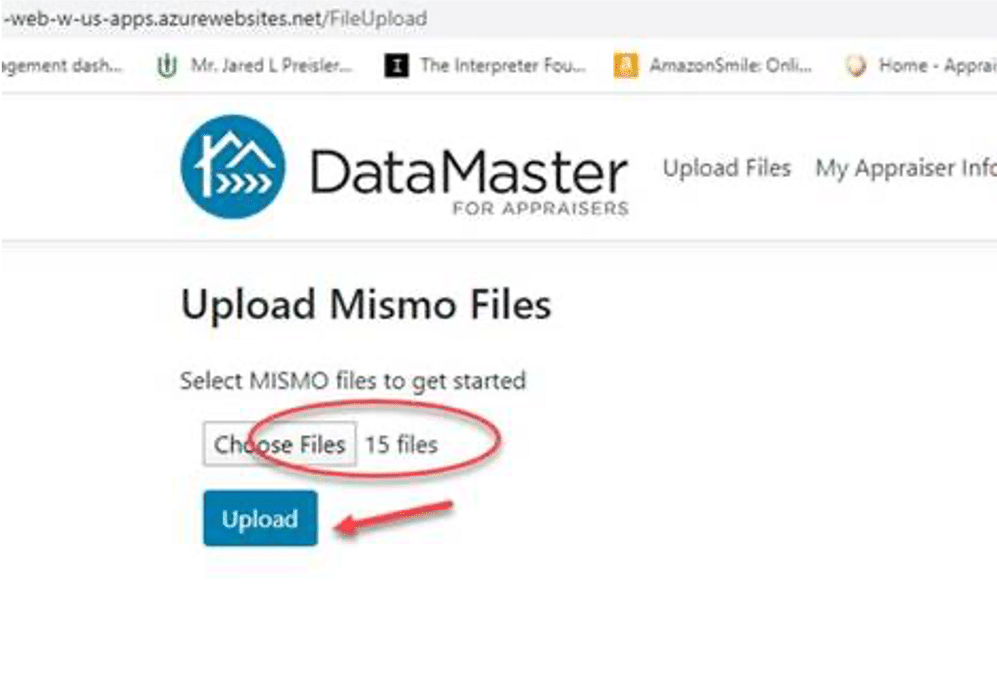 Choose the files to get the data into CompTracker