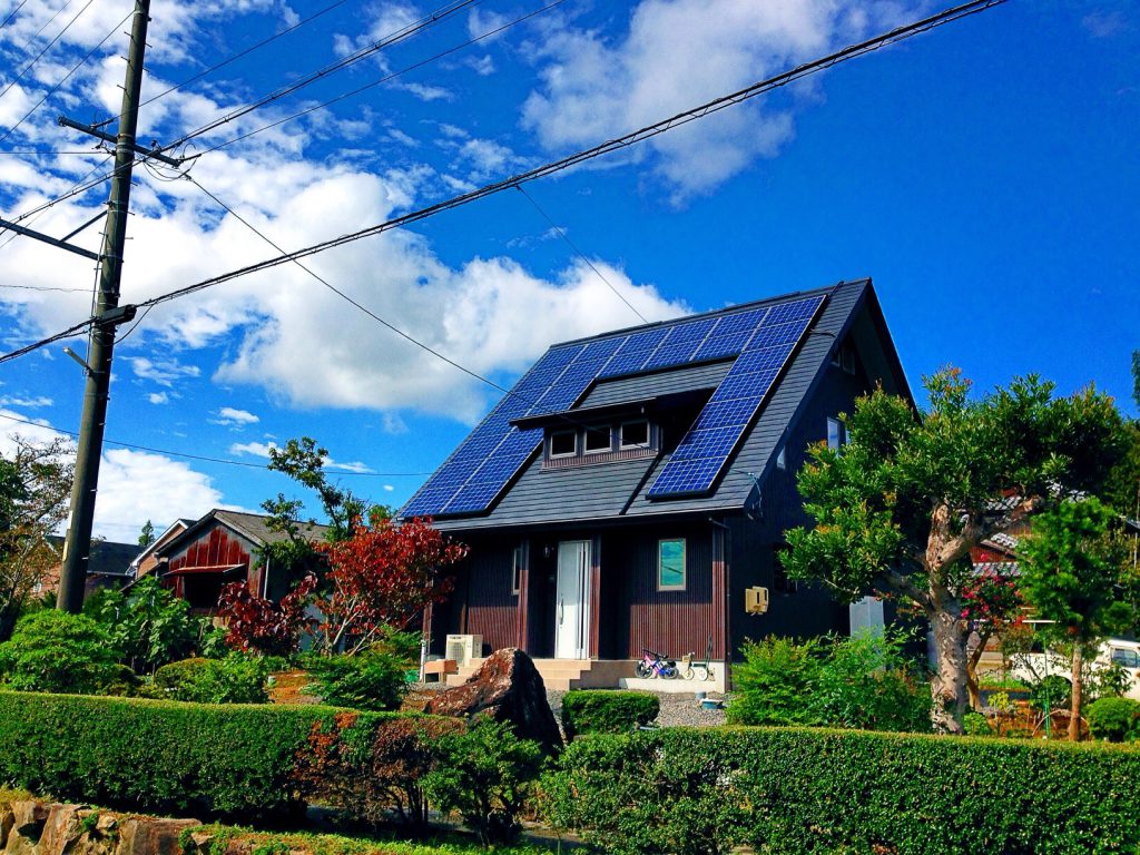 Roof covered in panels