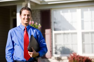 Happy appraiser at his job